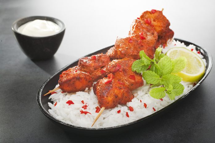 tandoori chicken with basmati rice