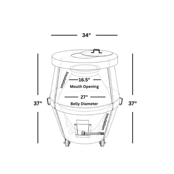 A04 - 34″ x 34″ Pakistani Clay Oven – Copper & Stainless Steel, CSA Certified - Image 3