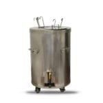 Round Catering Clay Tandoor Oven CS01 – Stainless Steel Exterior Full Product View`