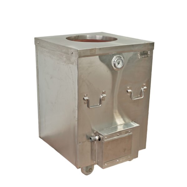 CS04 24 x 24 Square Desi Clay Oven Side Angle View