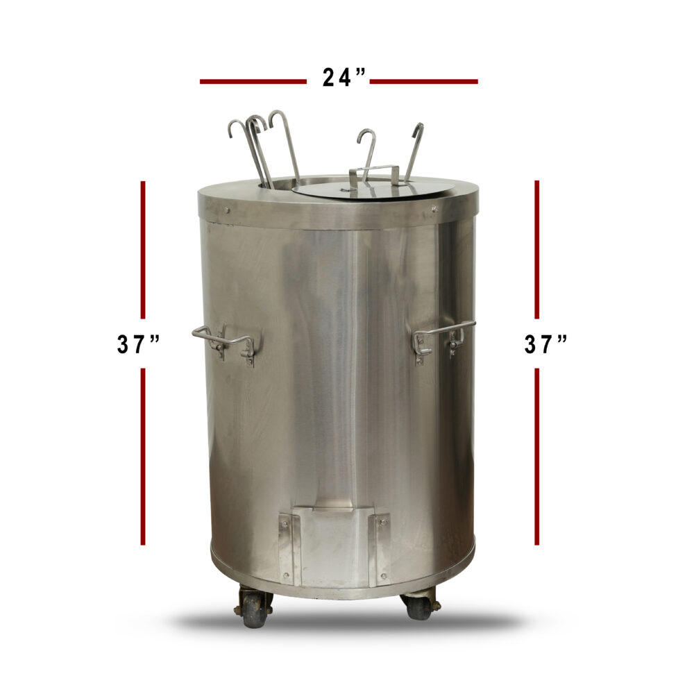 CS03 24 x 24 Round Portable Clay Tandoor Oven Measurement Image