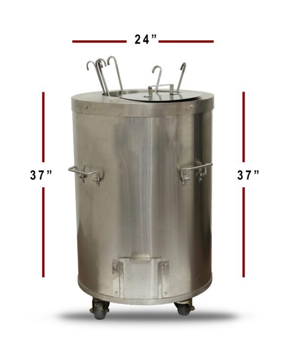CS03 24 x 24 Round Portable Clay Tandoor Oven Measurement Image