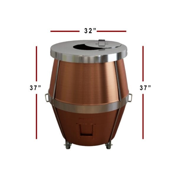 CU02 32 x 32 Charcoal Tandoor Measurement Image