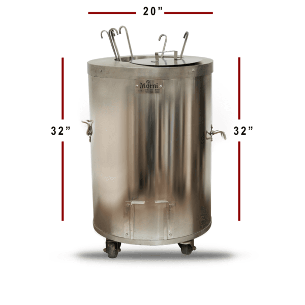 R32 20 x 32 Round Home Clay Tandoori Oven Measurement Image