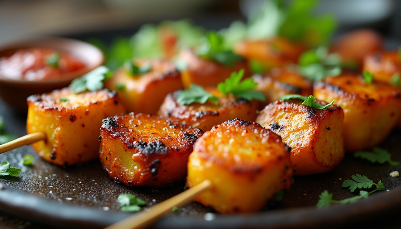 Tandoori Aloo Tikka Recipe Final Product Image