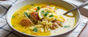 lemon chicken orzo soup