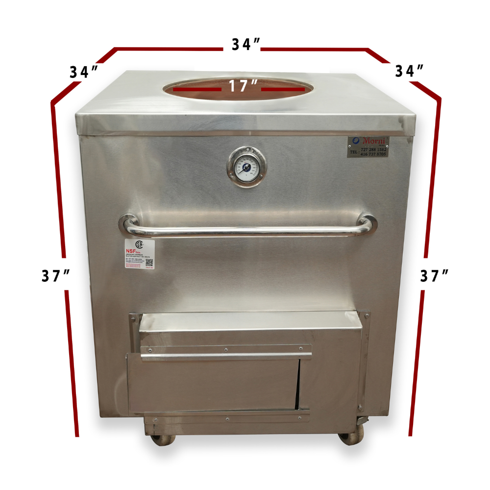 CH04 - 34″ x 34″ Commercial Tandoori Oven Side Angle Image