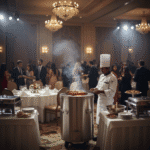 Portable Charcoal Tandoor Oven CS03 in Use at an Indoor Catering Event