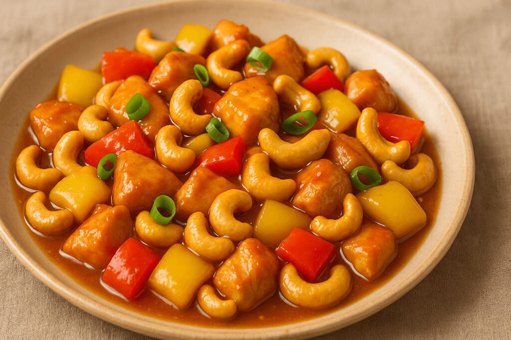 Sweet & Sour Cashew Chicken recipe final product