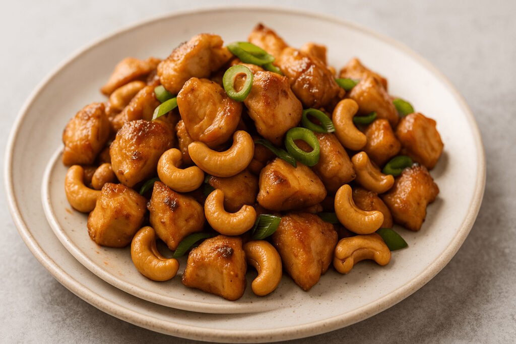 low carb cashew chicken & keto Chinese chicken recipe final product