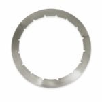 Tandoor Skewers Ring AS10 – top-down view of a flat circular stainless steel skewers ring on white background, showing the full ring with evenly spaced U-shaped notch slots around the inner edge designed to hold and separate tandoor skewers safely at the oven mouth