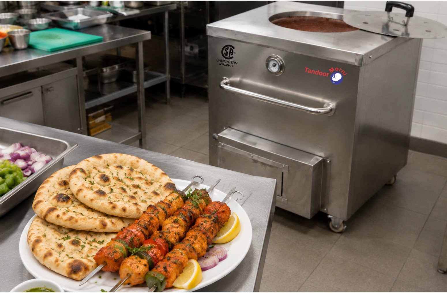 Discover the taste difference behind tandoor cooking: smoky charred chicken tikka and naan fresh off a clay tandoor compared to oven-baked versions