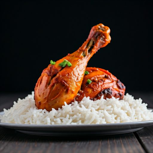 Grilled Tandoori Chicken with Indian-Style Rice